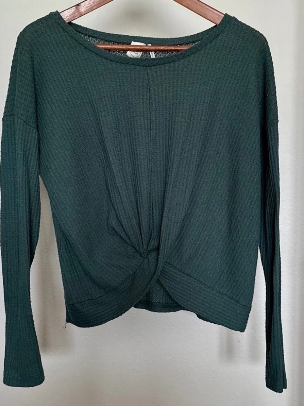 Paper Crane Long Sleeve Twist Front Top